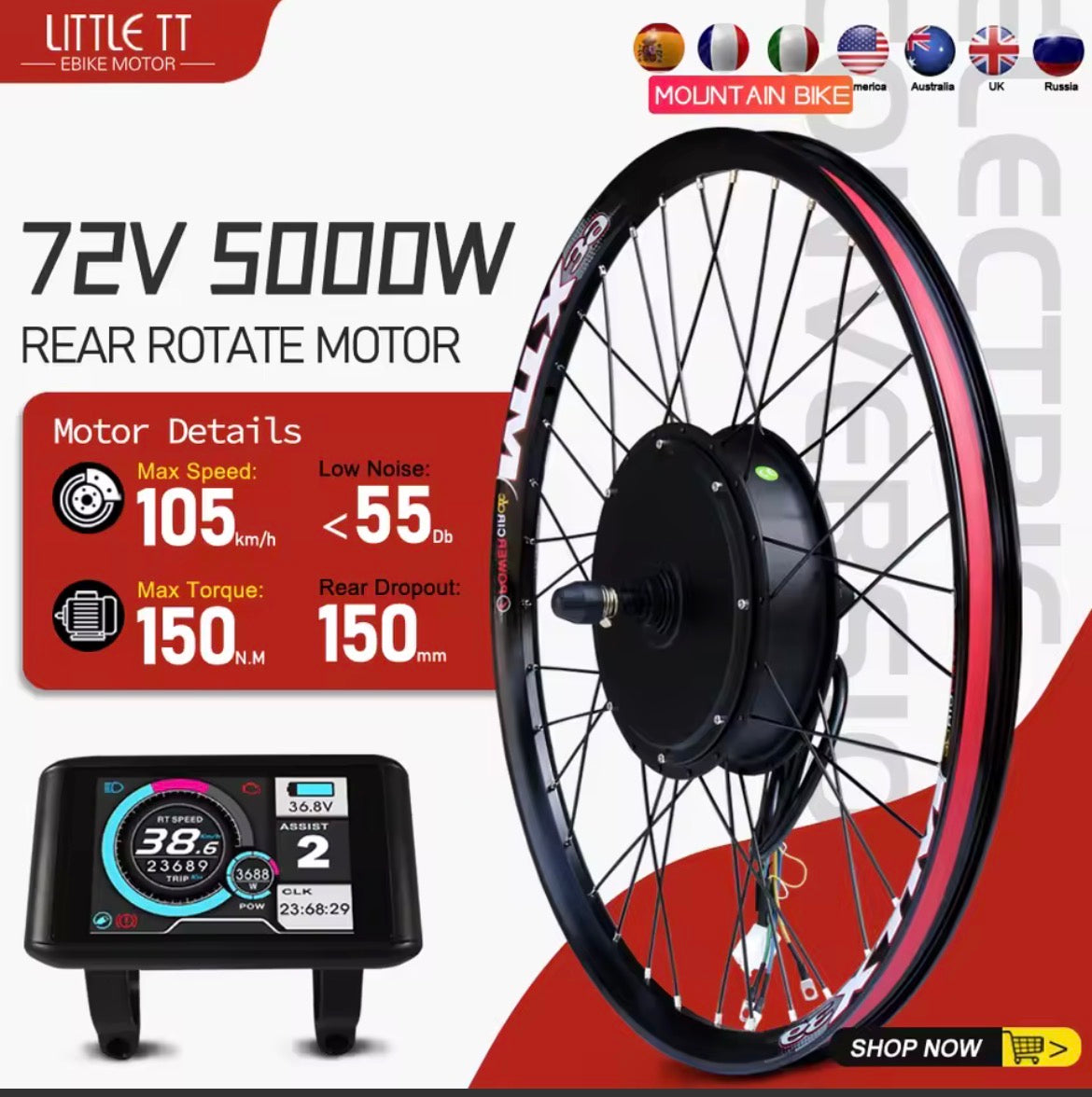 E-bike conversion kit 72v 5000w