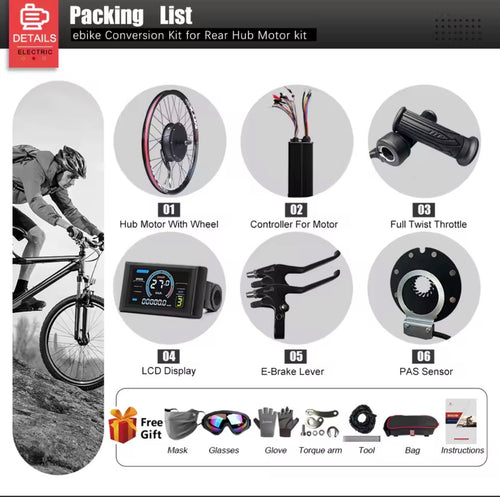 E-bike conversion kit 72v 5000w